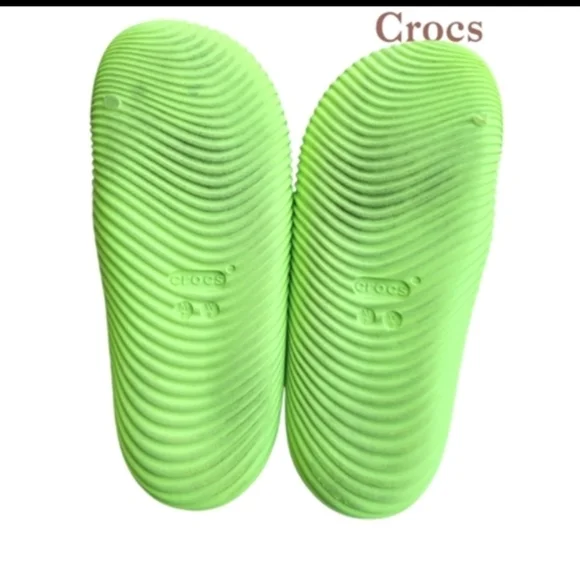 Crocs Recovery Sandal Mellow Tide Lime Green Neon Slide Slip Waterproof Women 9 - Picture 6 of 12